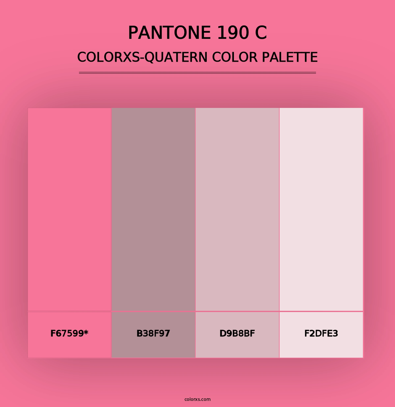 PANTONE 190 C - Colorxs Quad Palette