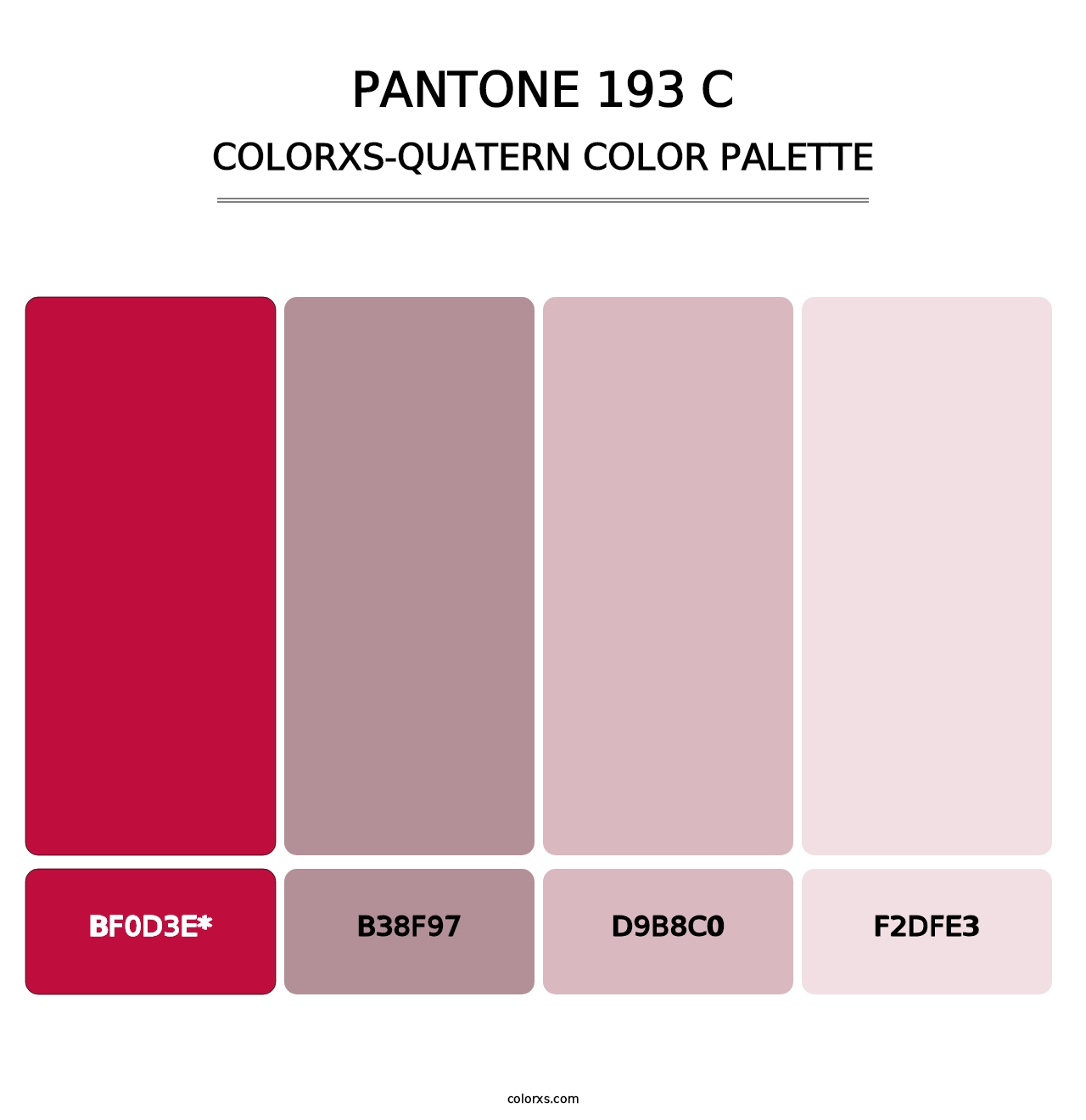 PANTONE 193 C - Colorxs Quad Palette