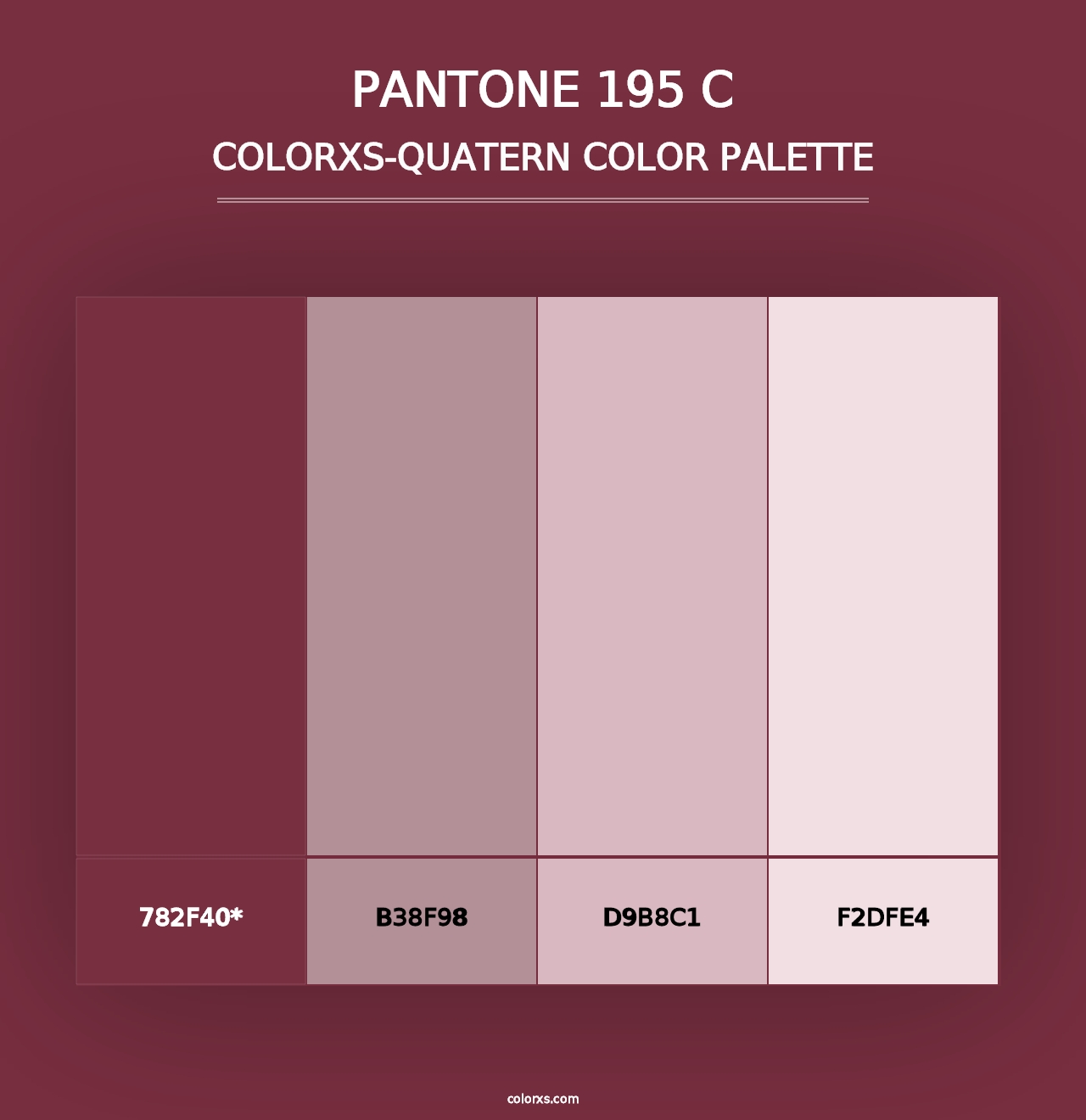 PANTONE 195 C - Colorxs Quad Palette