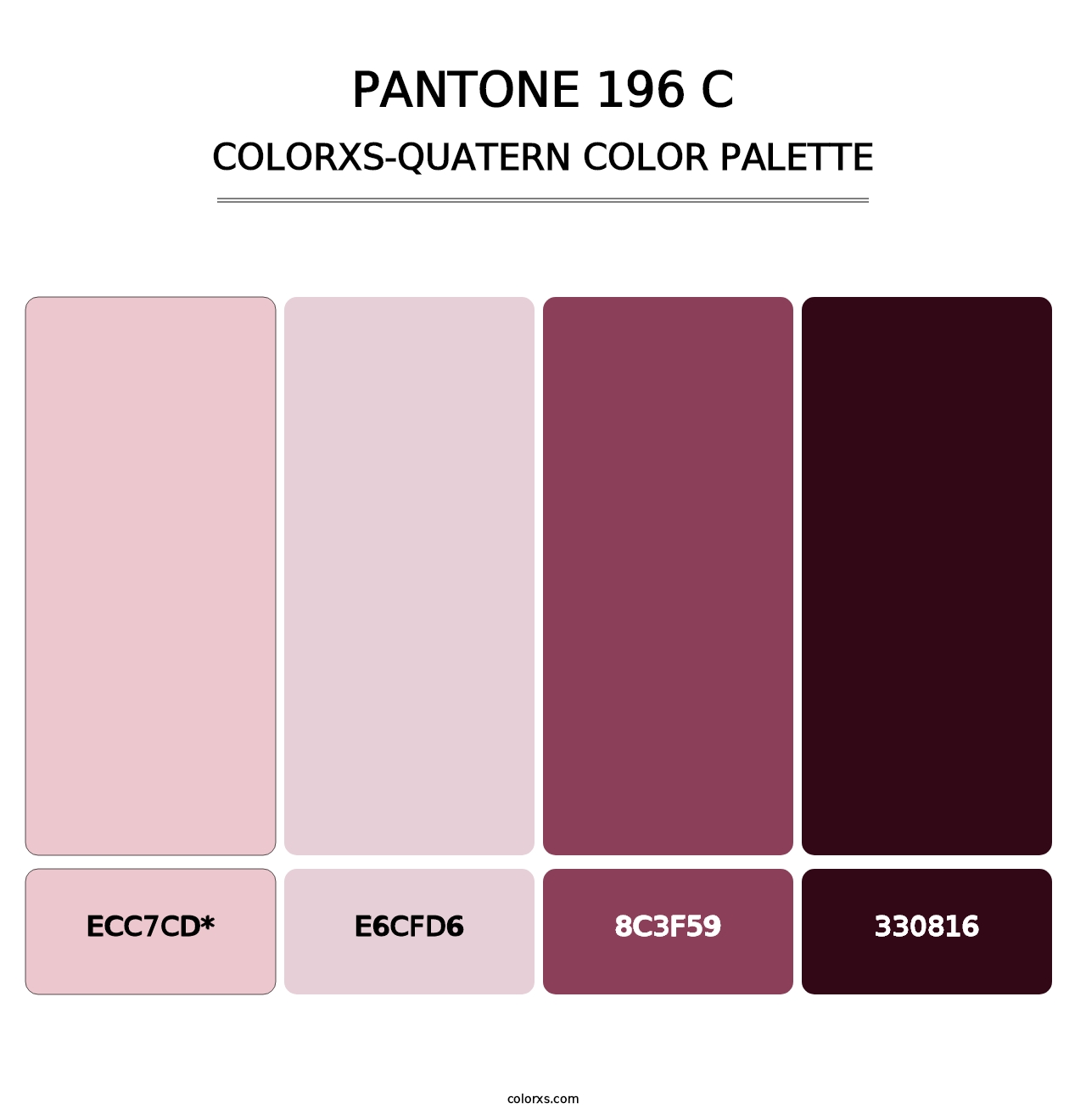 PANTONE 196 C - Colorxs Quad Palette