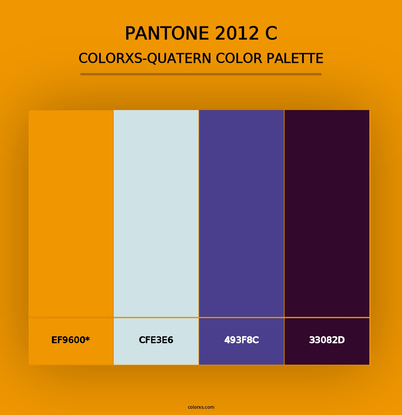 PANTONE 2012 C - Colorxs Quad Palette