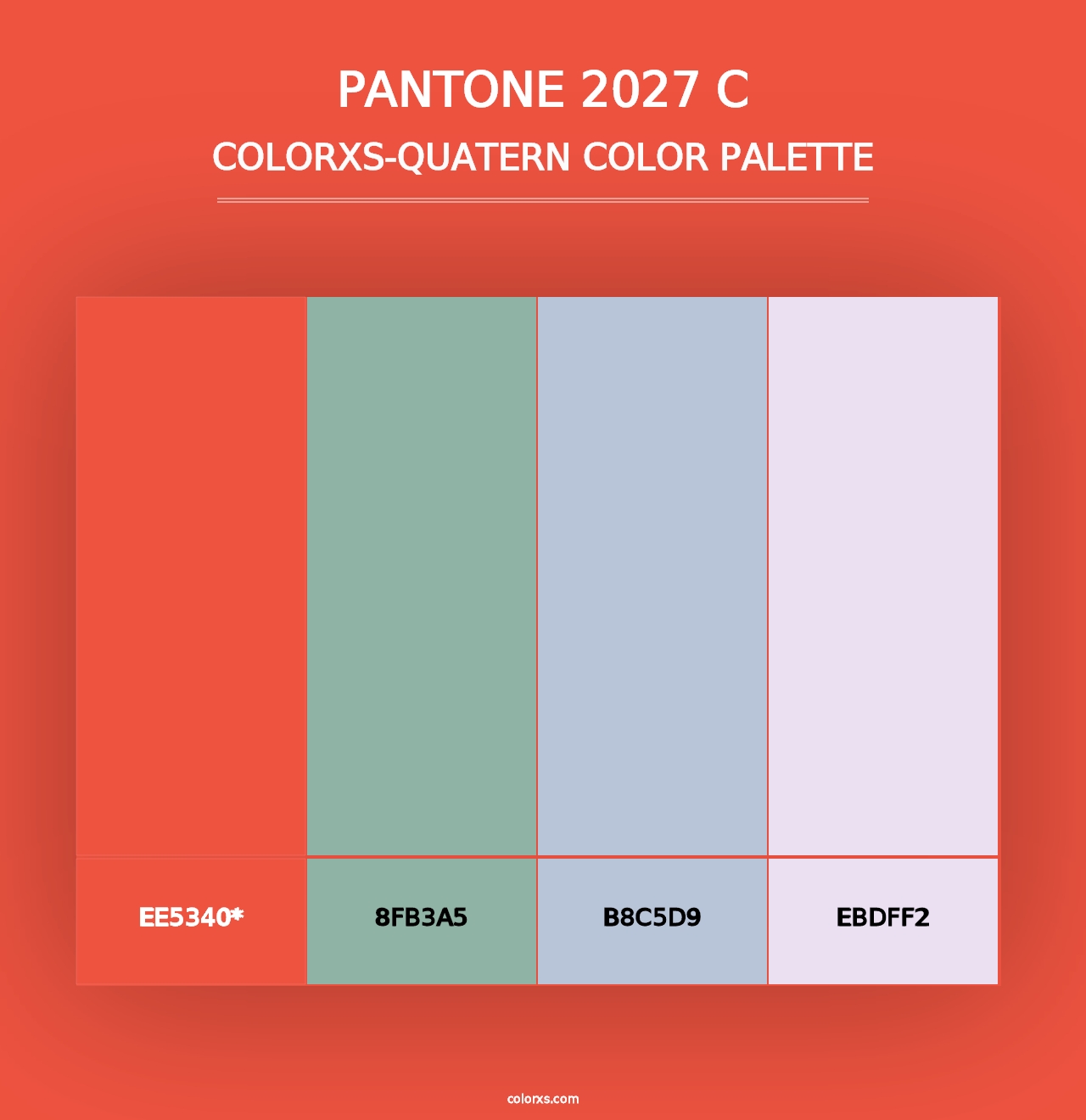 PANTONE 2027 C - Colorxs Quad Palette