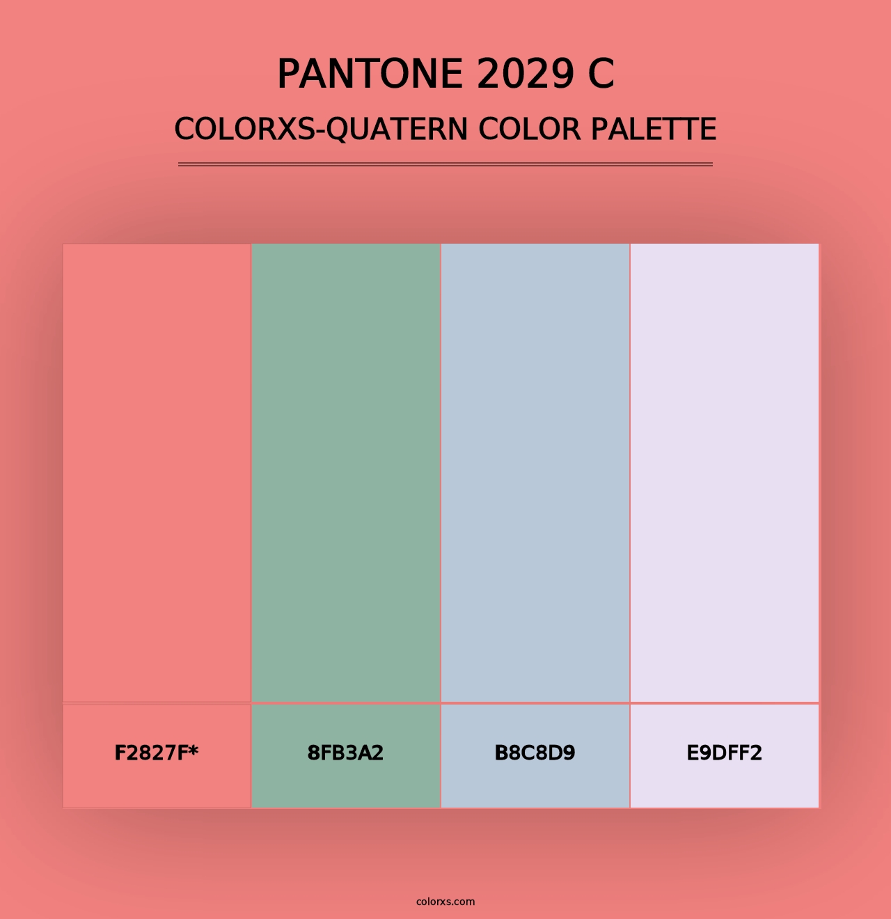 PANTONE 2029 C - Colorxs Quad Palette