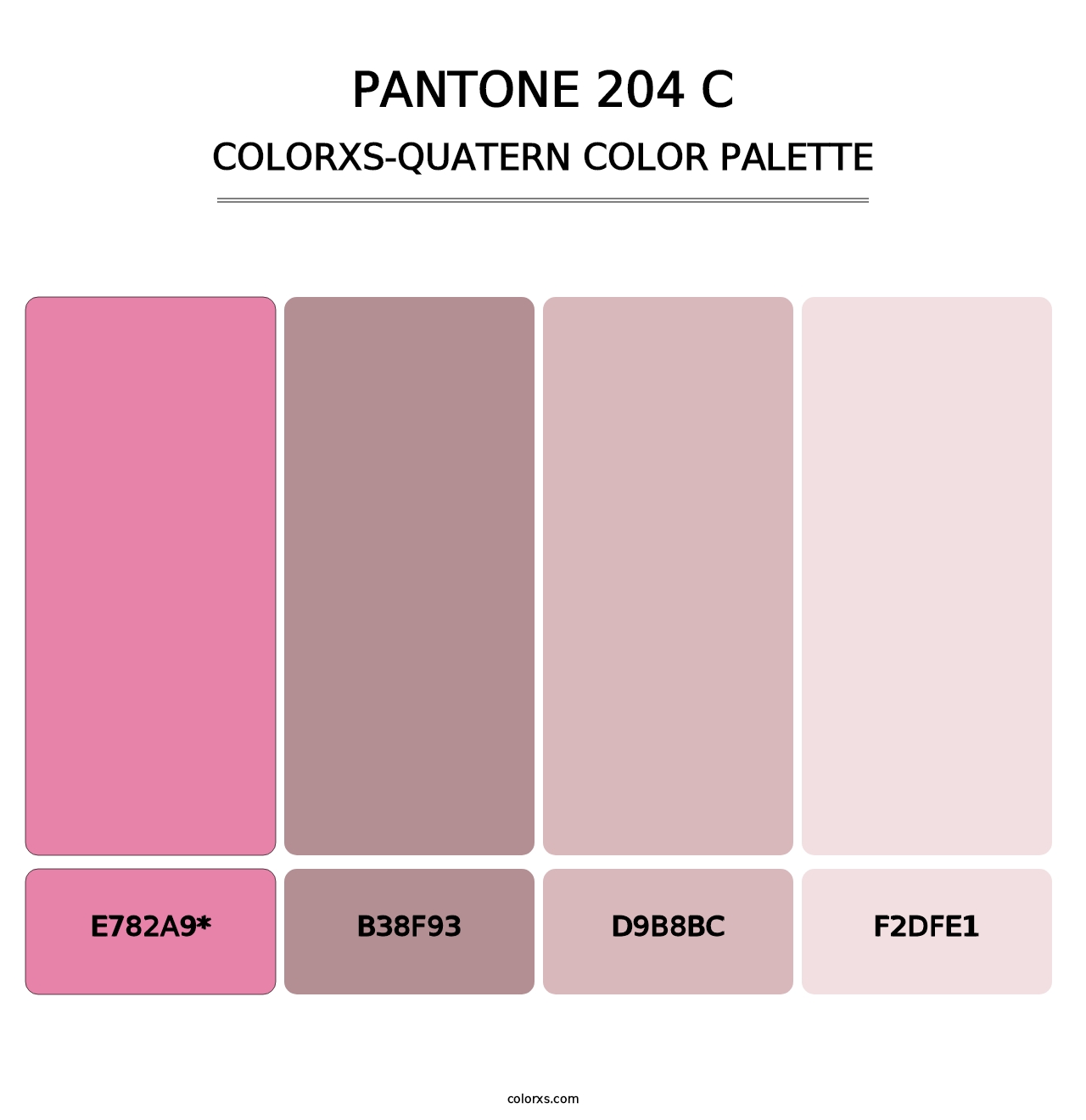 PANTONE 204 C - Colorxs Quad Palette