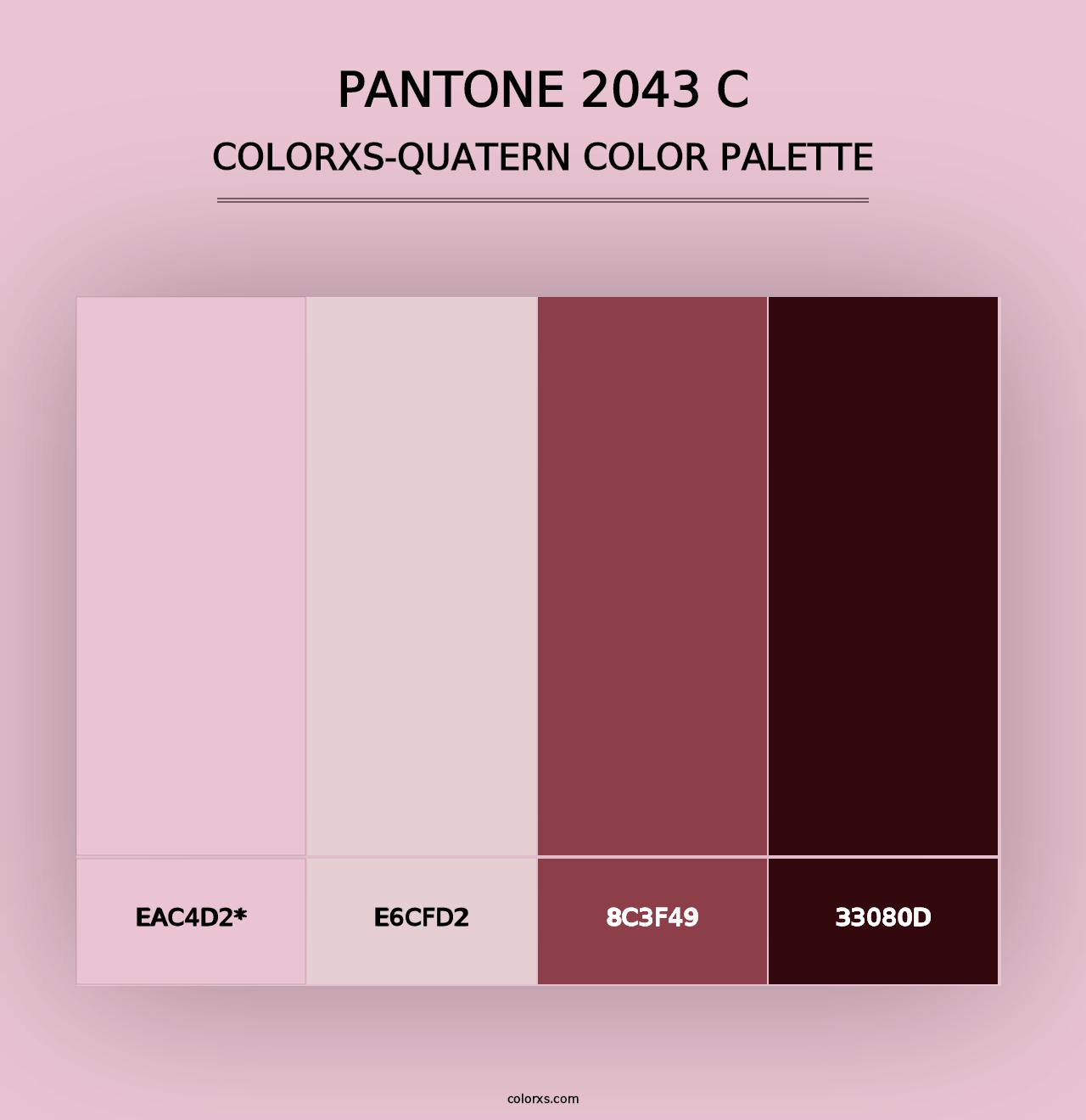 PANTONE 2043 C - Colorxs Quad Palette