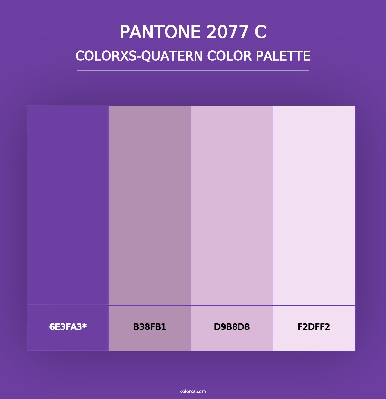 PANTONE 2077 C - Colorxs Quad Palette