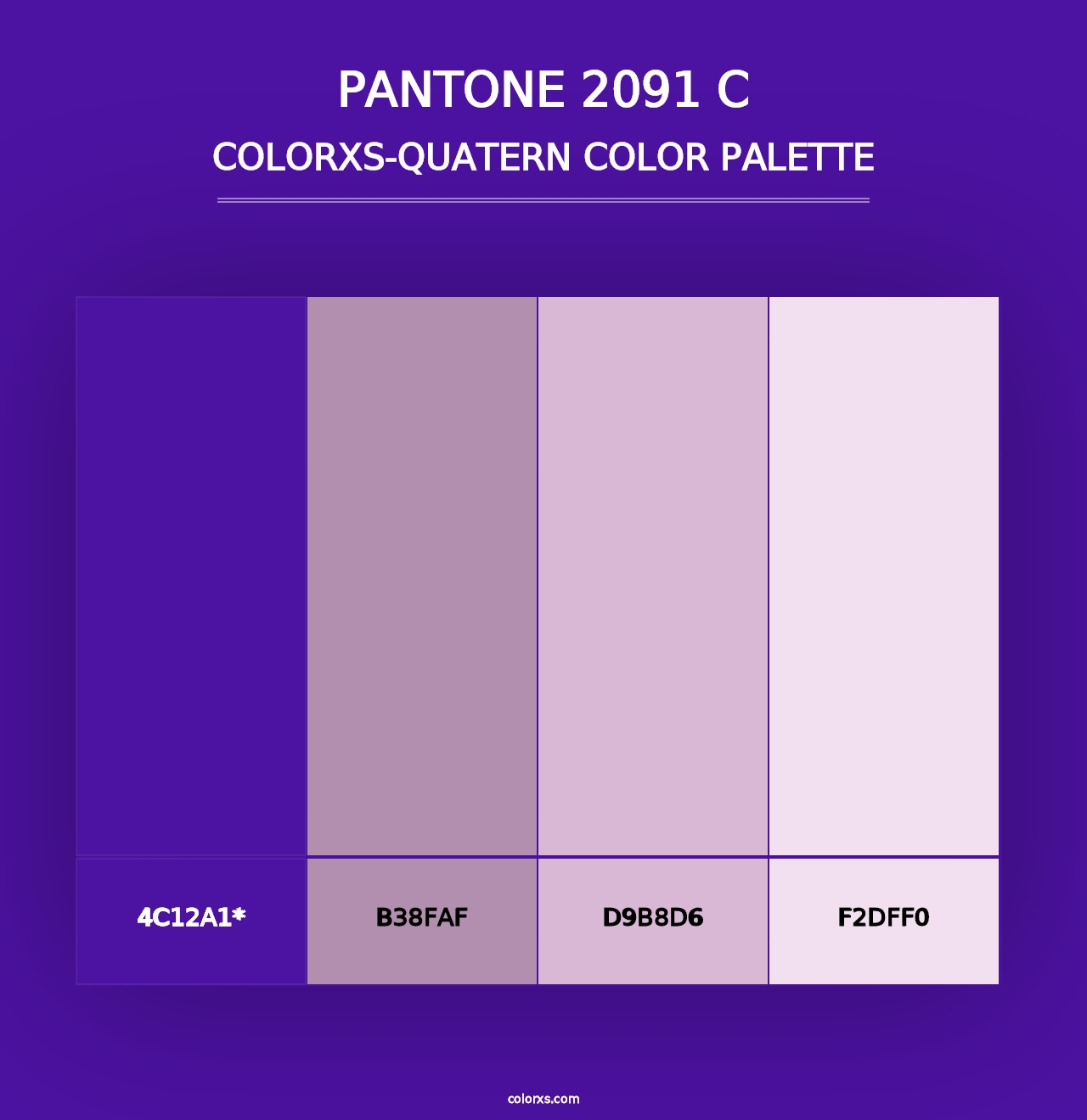 PANTONE 2091 C - Colorxs Quad Palette