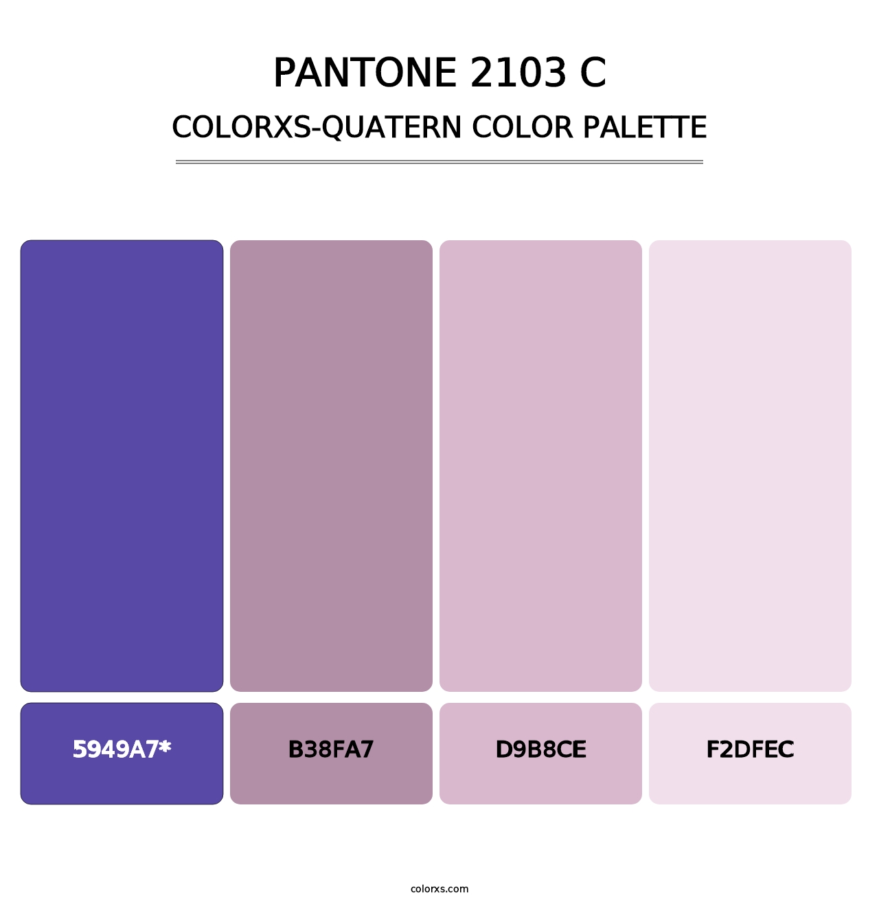 PANTONE 2103 C - Colorxs Quad Palette