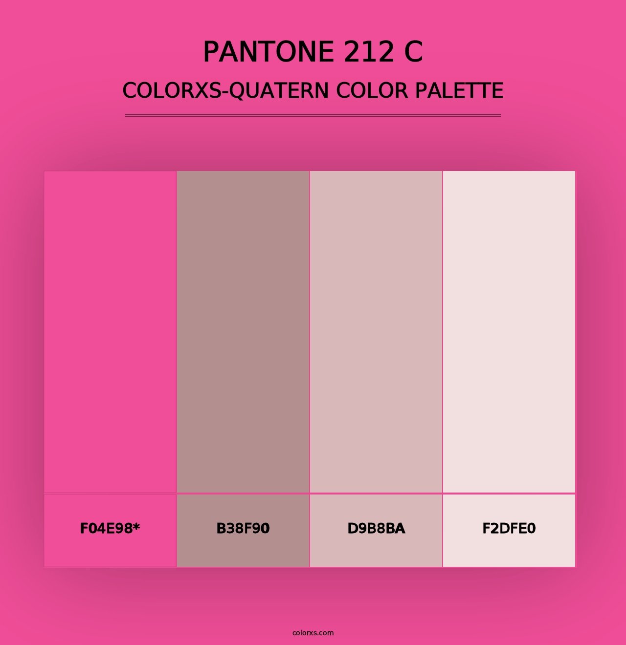 PANTONE 212 C - Colorxs Quad Palette