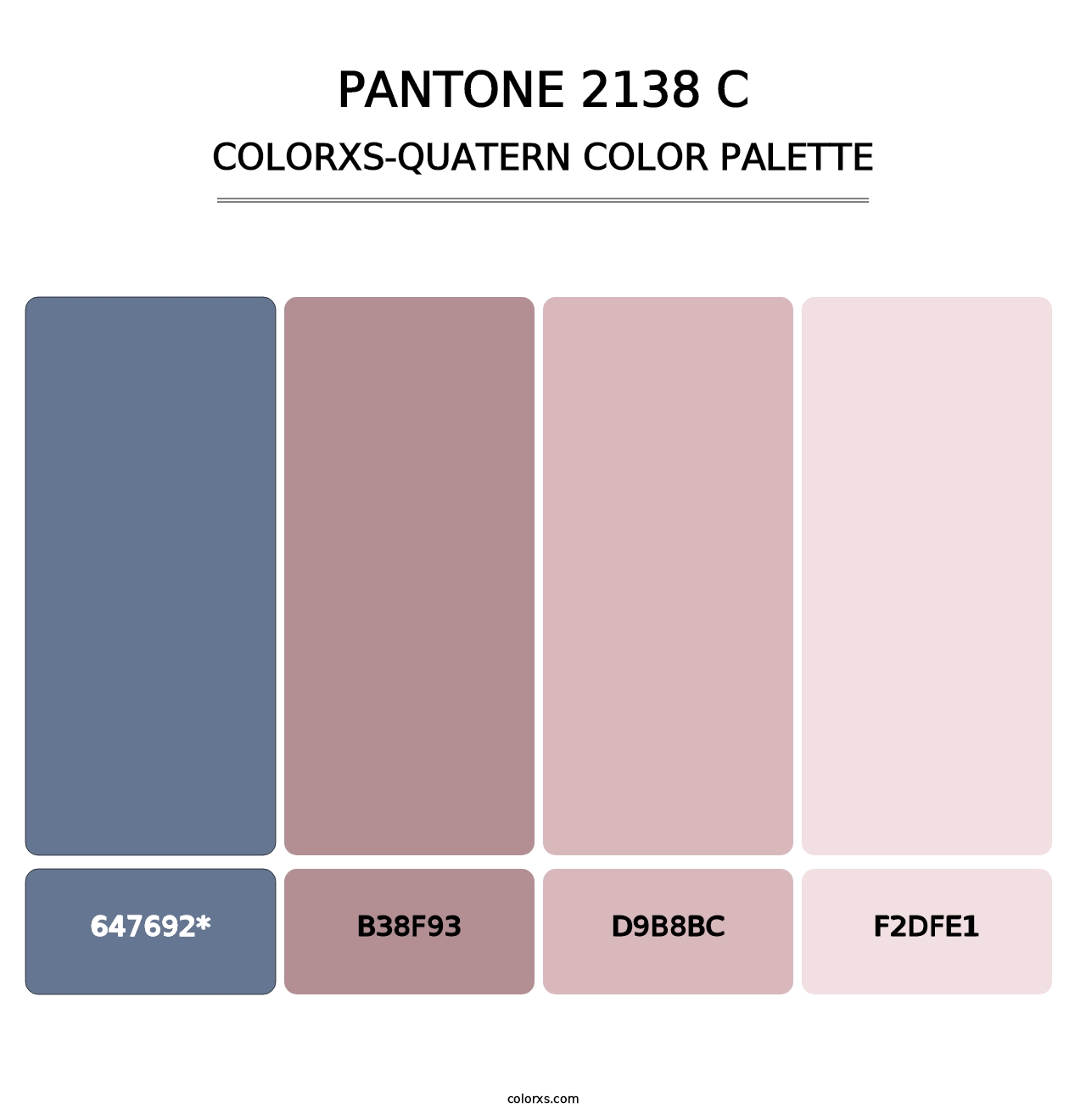 PANTONE 2138 C - Colorxs Quad Palette