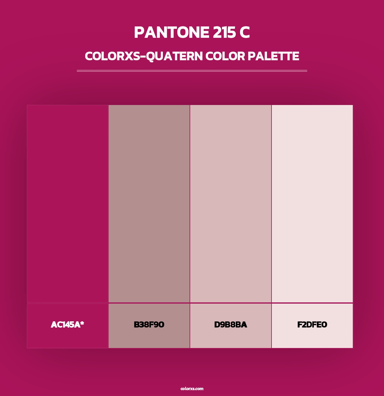 PANTONE 215 C - Colorxs Quad Palette