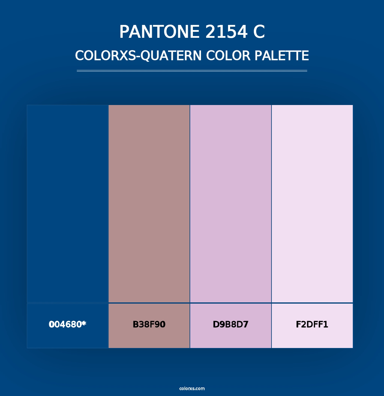 PANTONE 2154 C - Colorxs Quad Palette