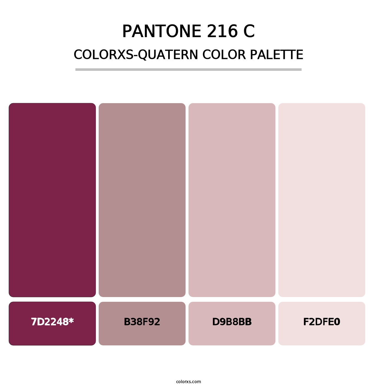 PANTONE 216 C - Colorxs Quad Palette