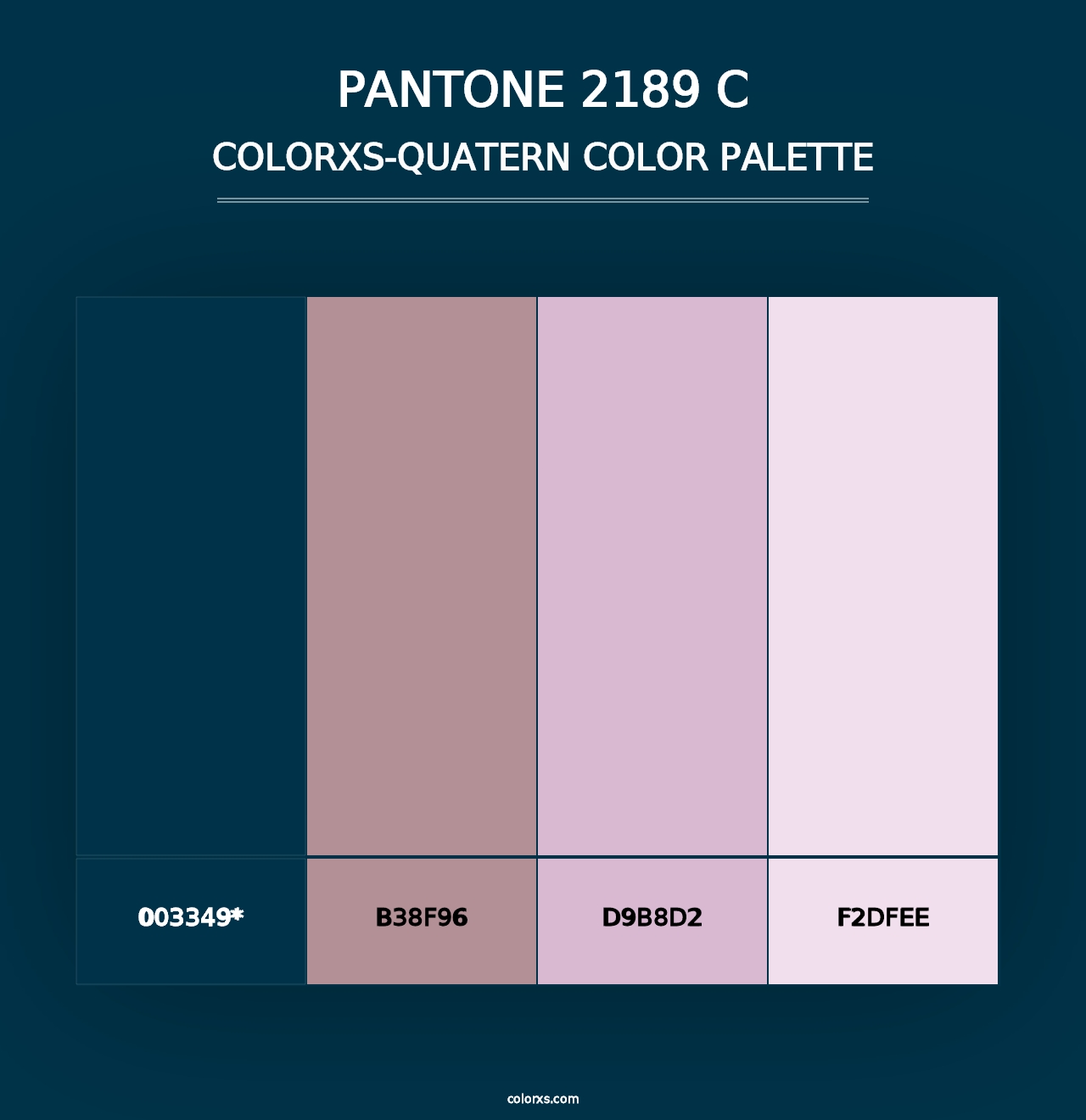 PANTONE 2189 C - Colorxs Quad Palette