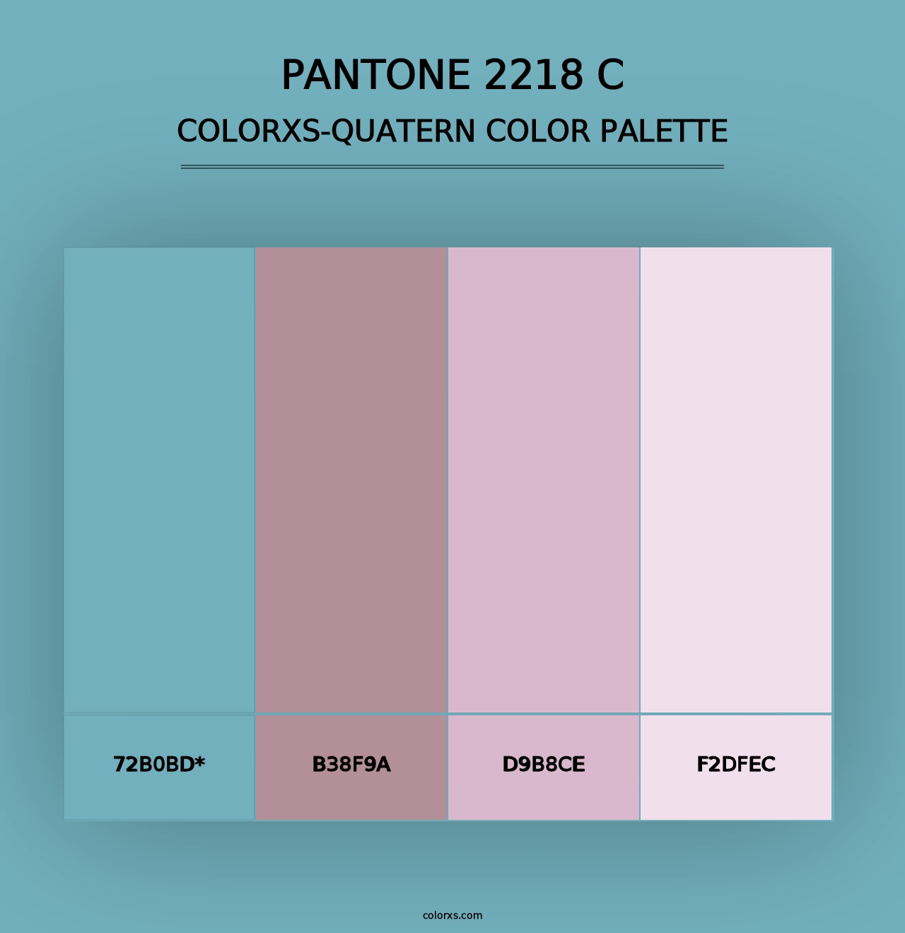 PANTONE 2218 C - Colorxs Quad Palette