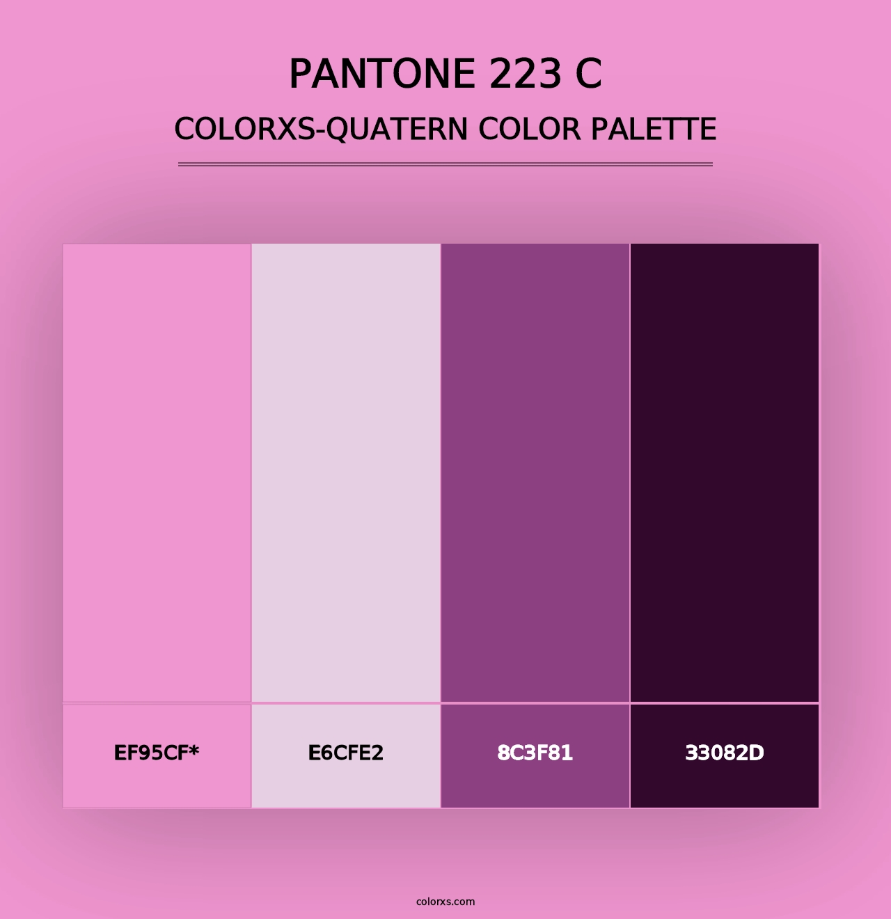 PANTONE 223 C - Colorxs Quad Palette