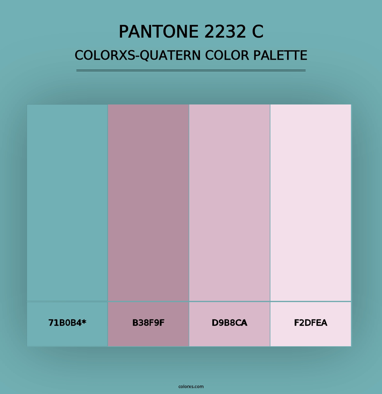 PANTONE 2232 C - Colorxs Quad Palette