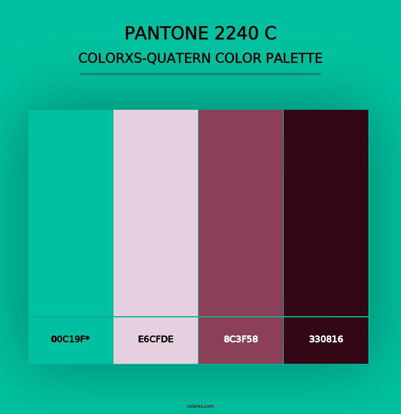 PANTONE 2240 C - Colorxs Quad Palette