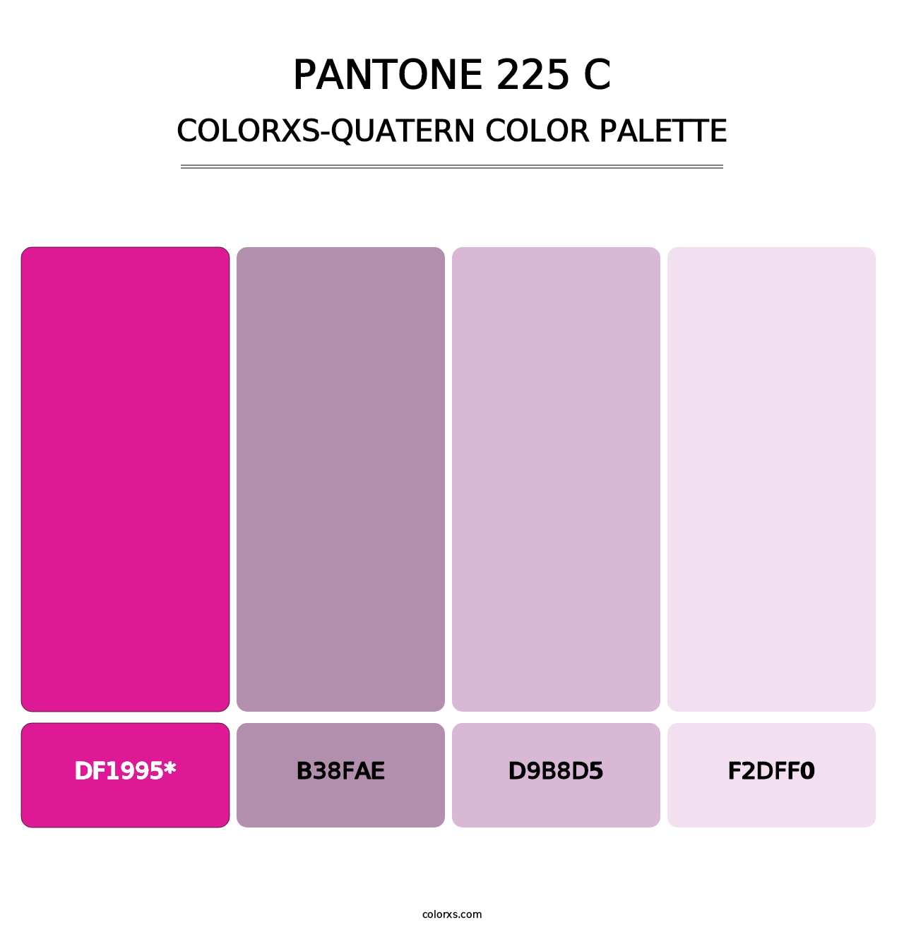 PANTONE 225 C - Colorxs Quad Palette