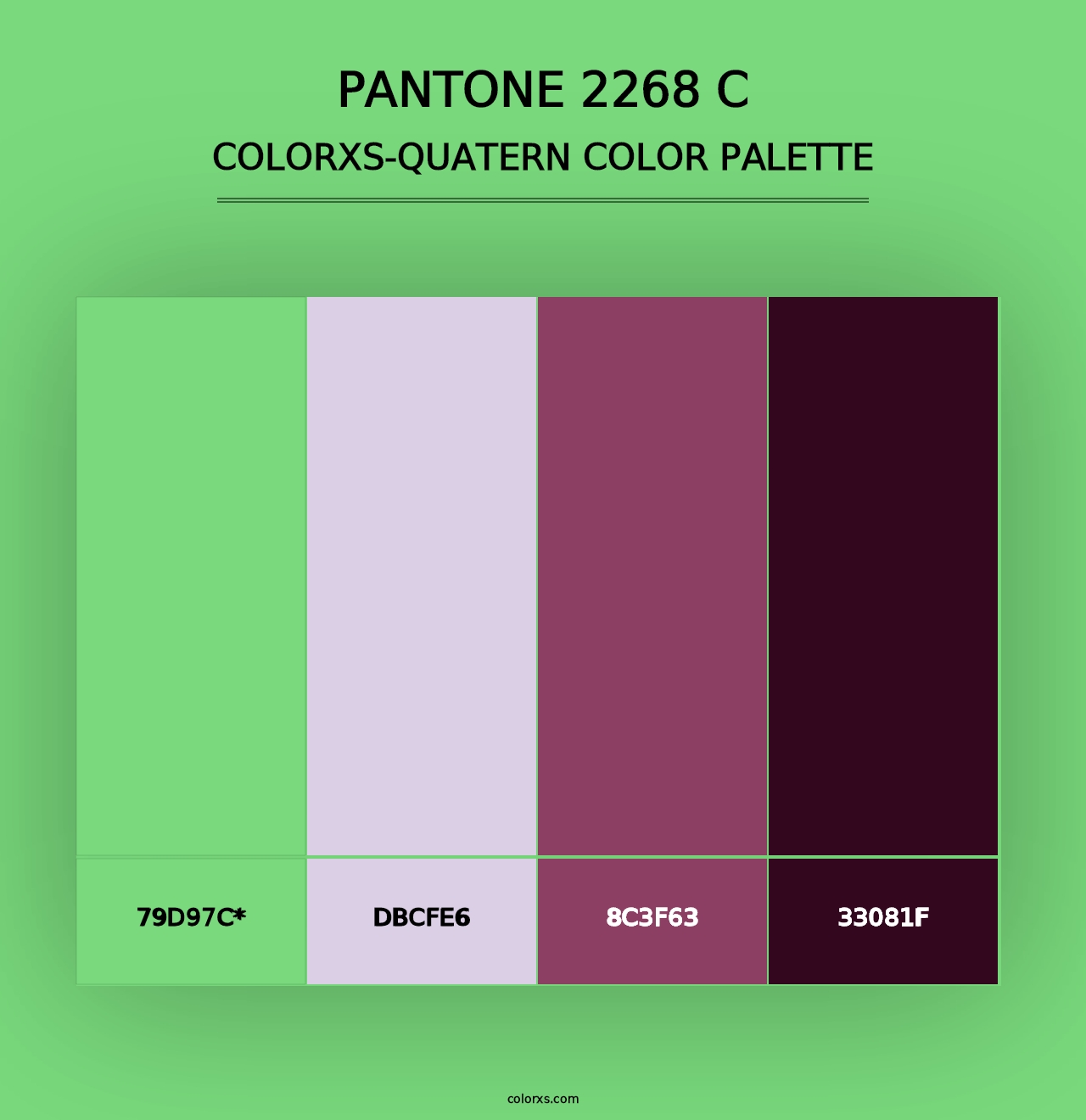 PANTONE 2268 C - Colorxs Quad Palette