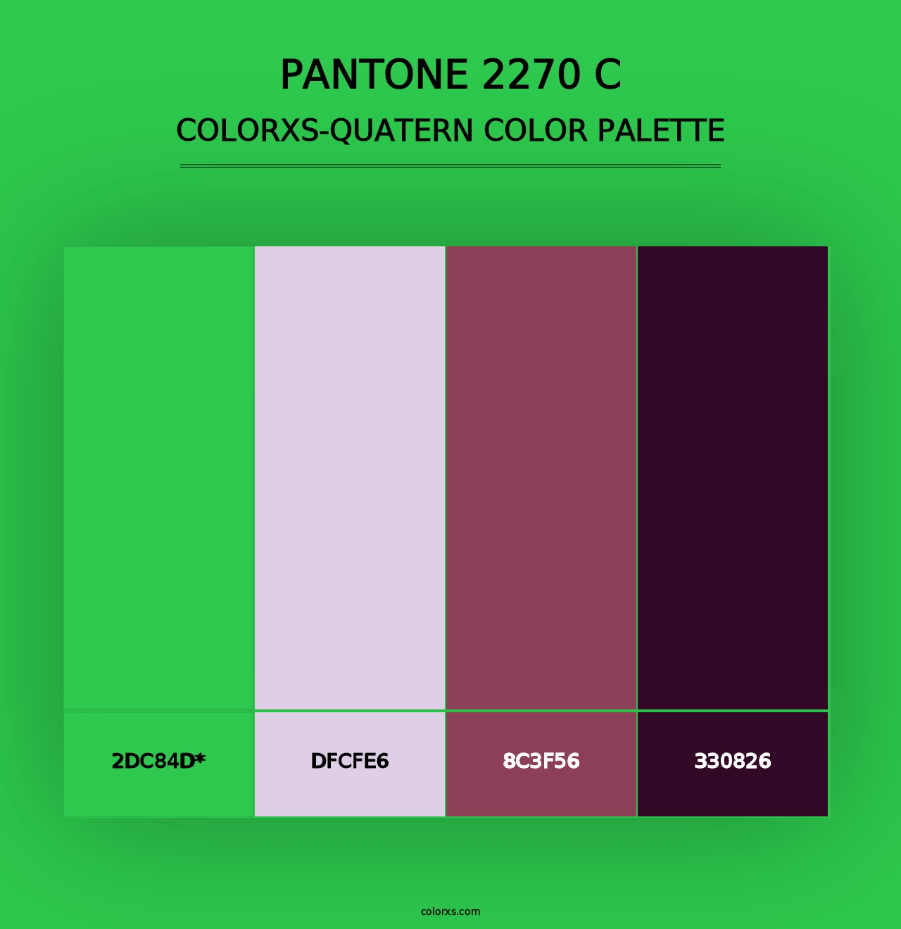 PANTONE 2270 C - Colorxs Quad Palette