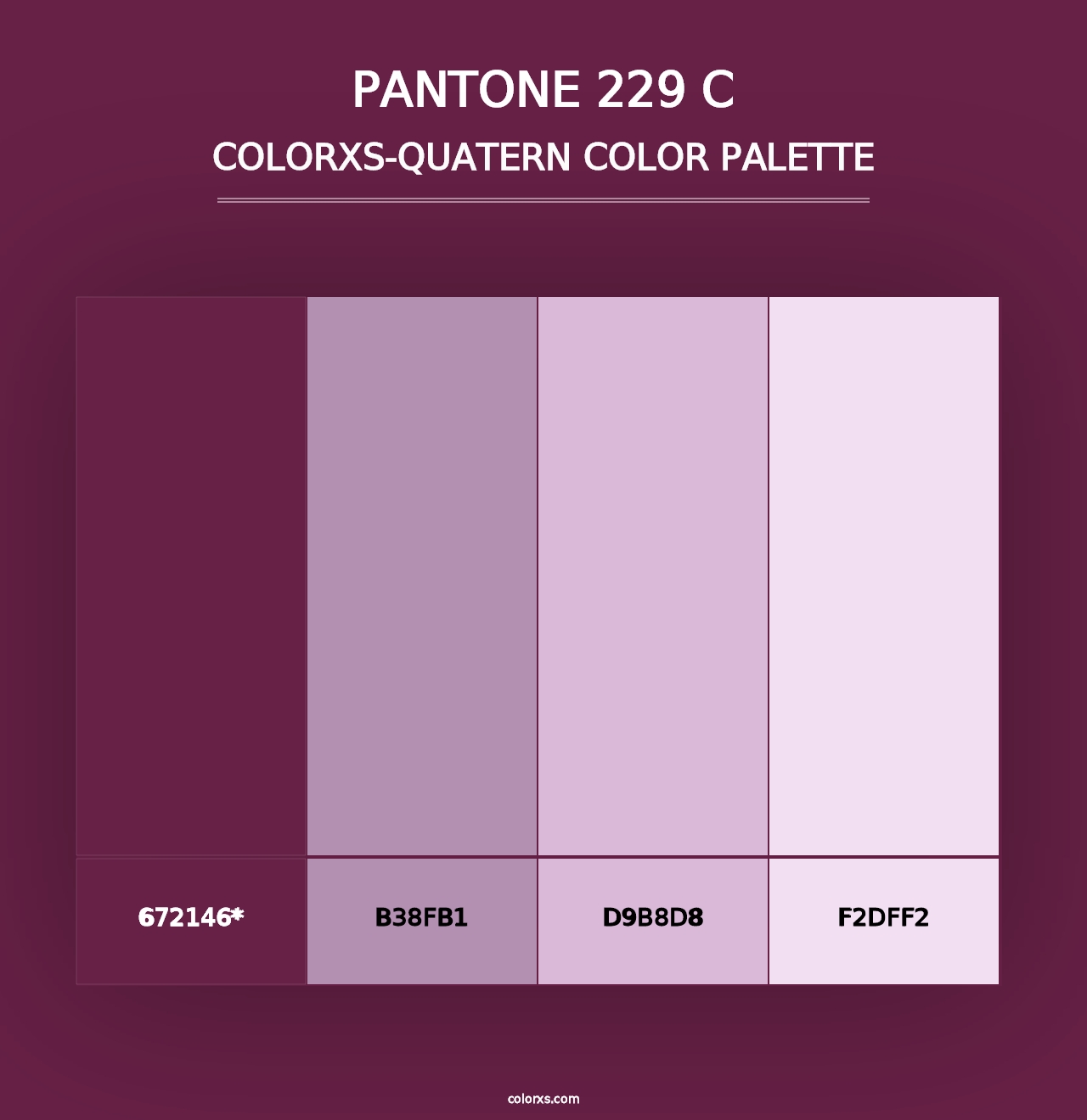 PANTONE 229 C - Colorxs Quad Palette