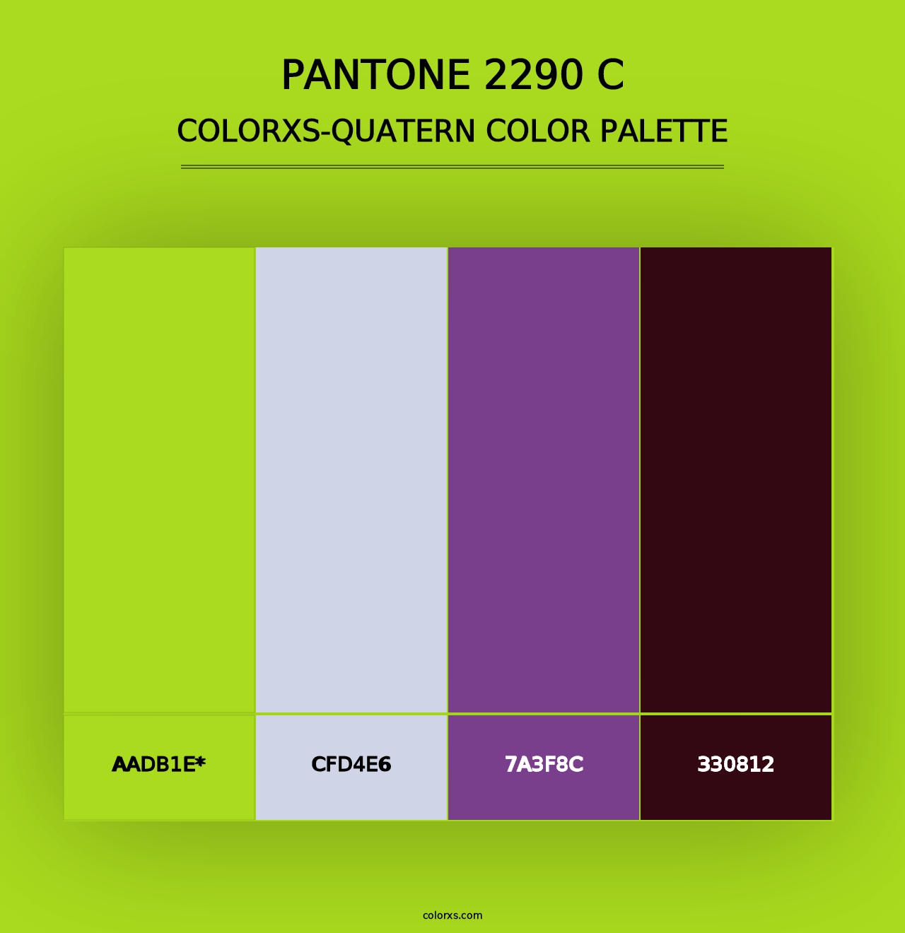 PANTONE 2290 C - Colorxs Quad Palette