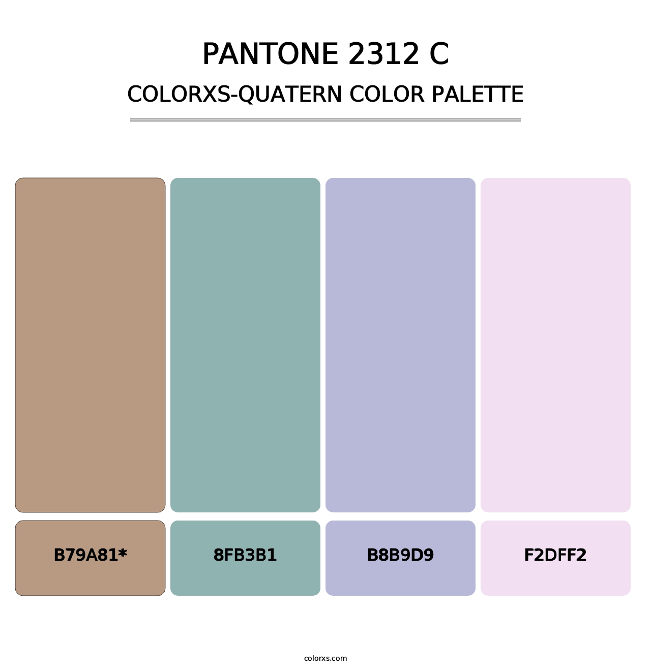 PANTONE 2312 C - Colorxs Quad Palette