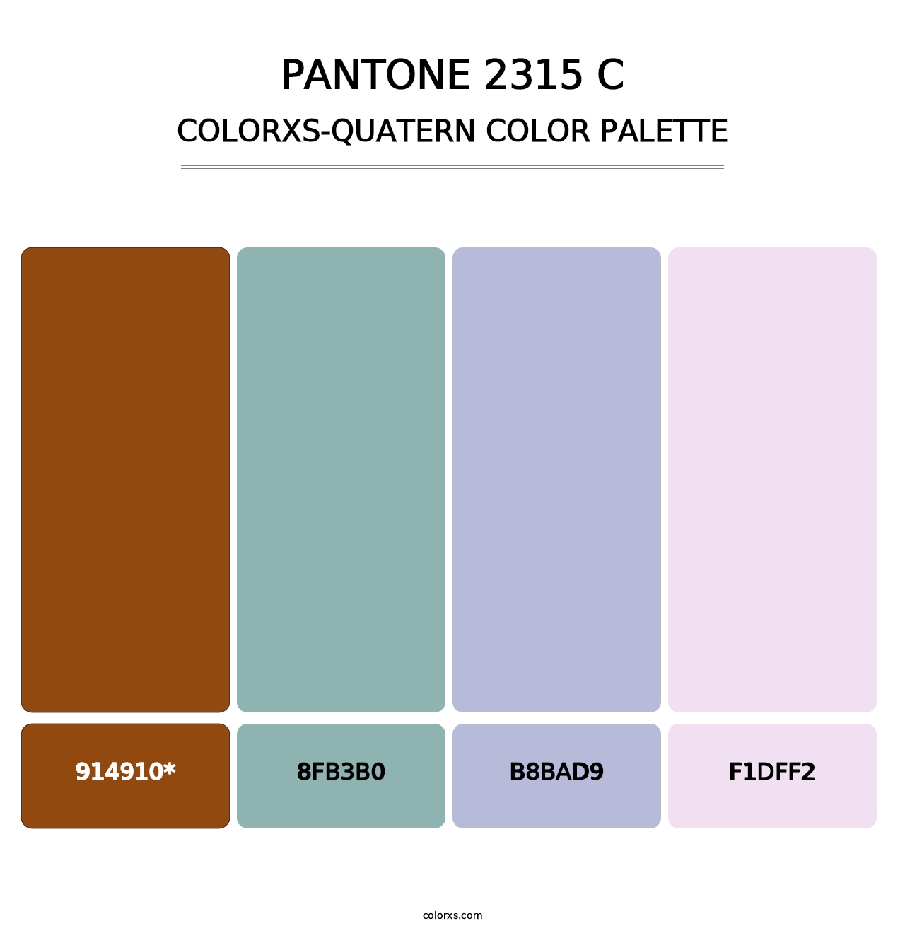 PANTONE 2315 C - Colorxs Quad Palette