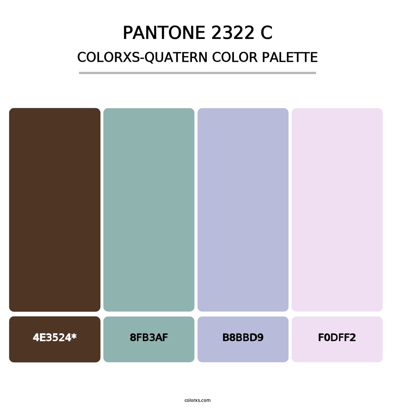 PANTONE 2322 C - Colorxs Quad Palette