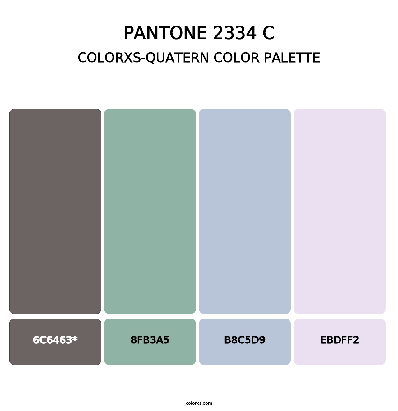 PANTONE 2334 C - Colorxs Quad Palette