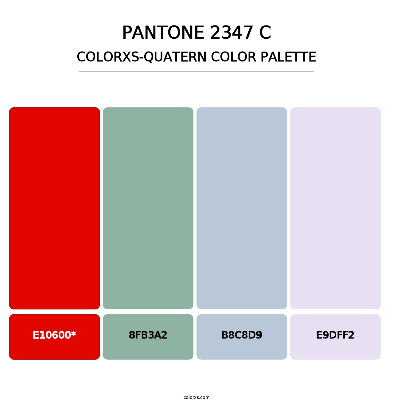 PANTONE 2347 C - Colorxs Quad Palette