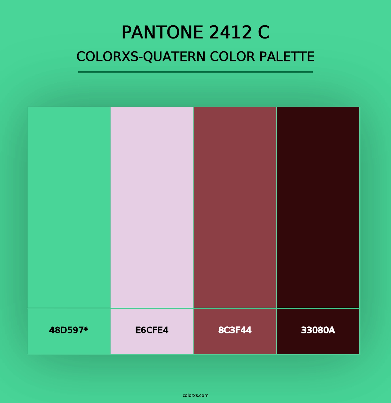 PANTONE 2412 C - Colorxs Quad Palette