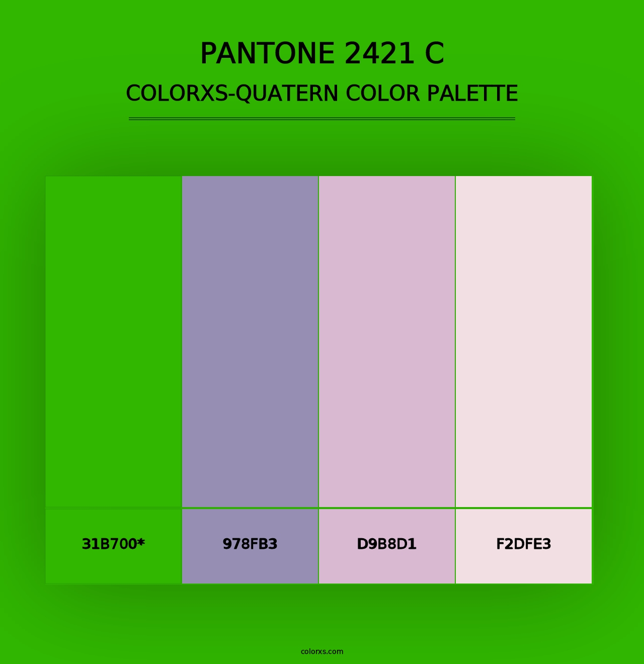 PANTONE 2421 C - Colorxs Quad Palette