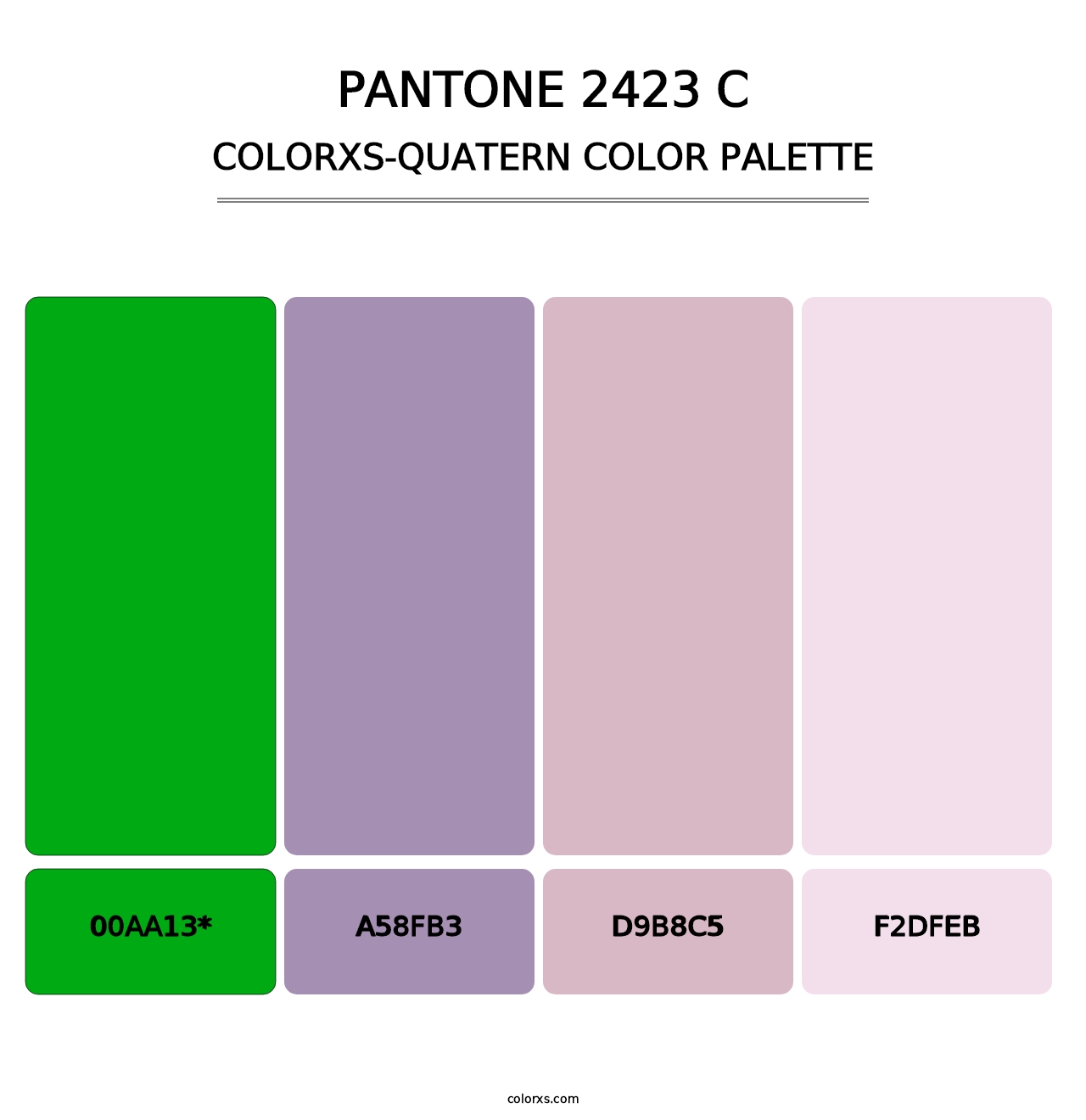 PANTONE 2423 C - Colorxs Quad Palette