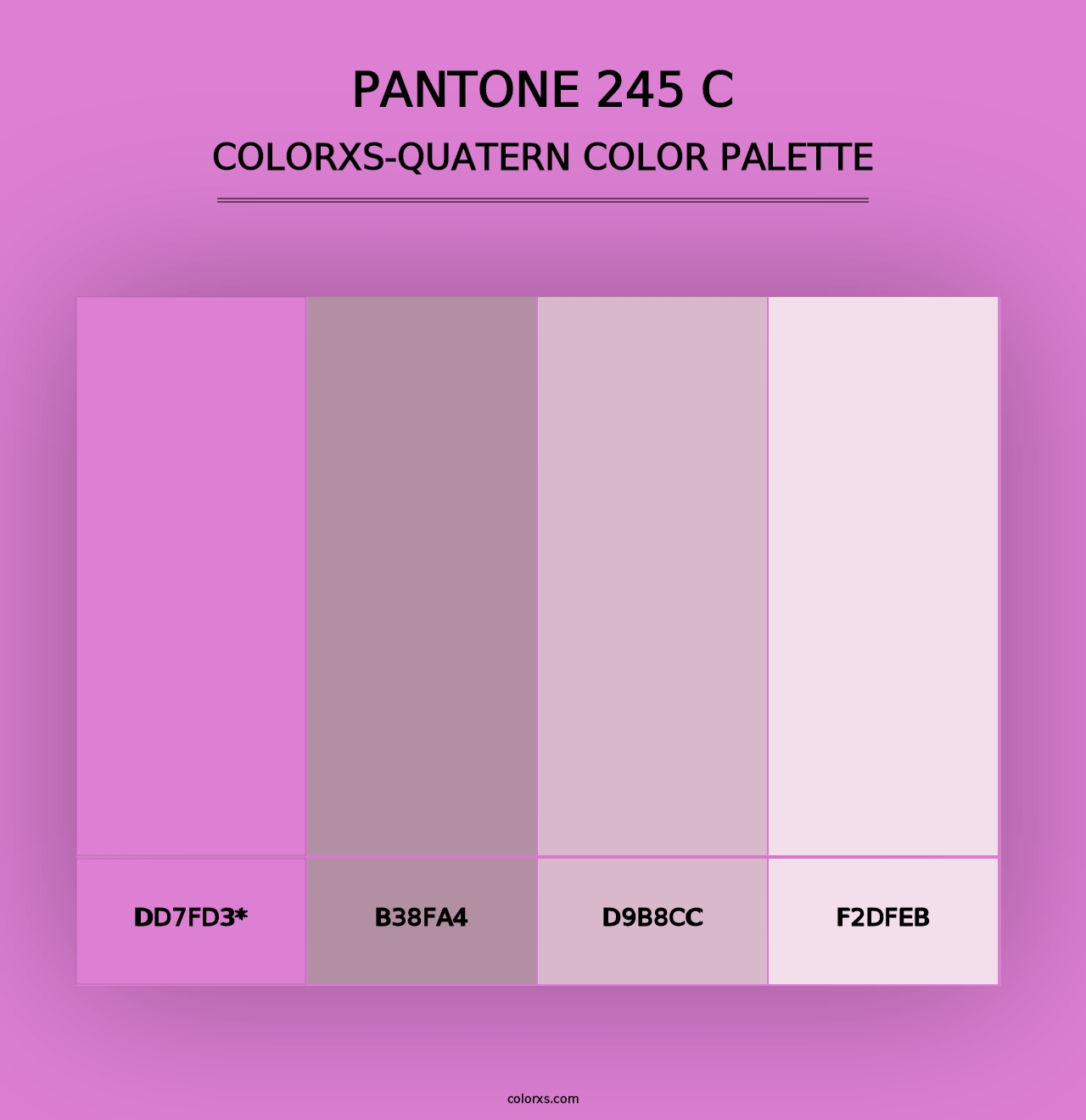 PANTONE 245 C - Colorxs Quad Palette