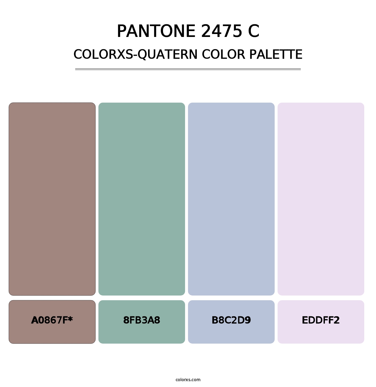 PANTONE 2475 C - Colorxs Quad Palette