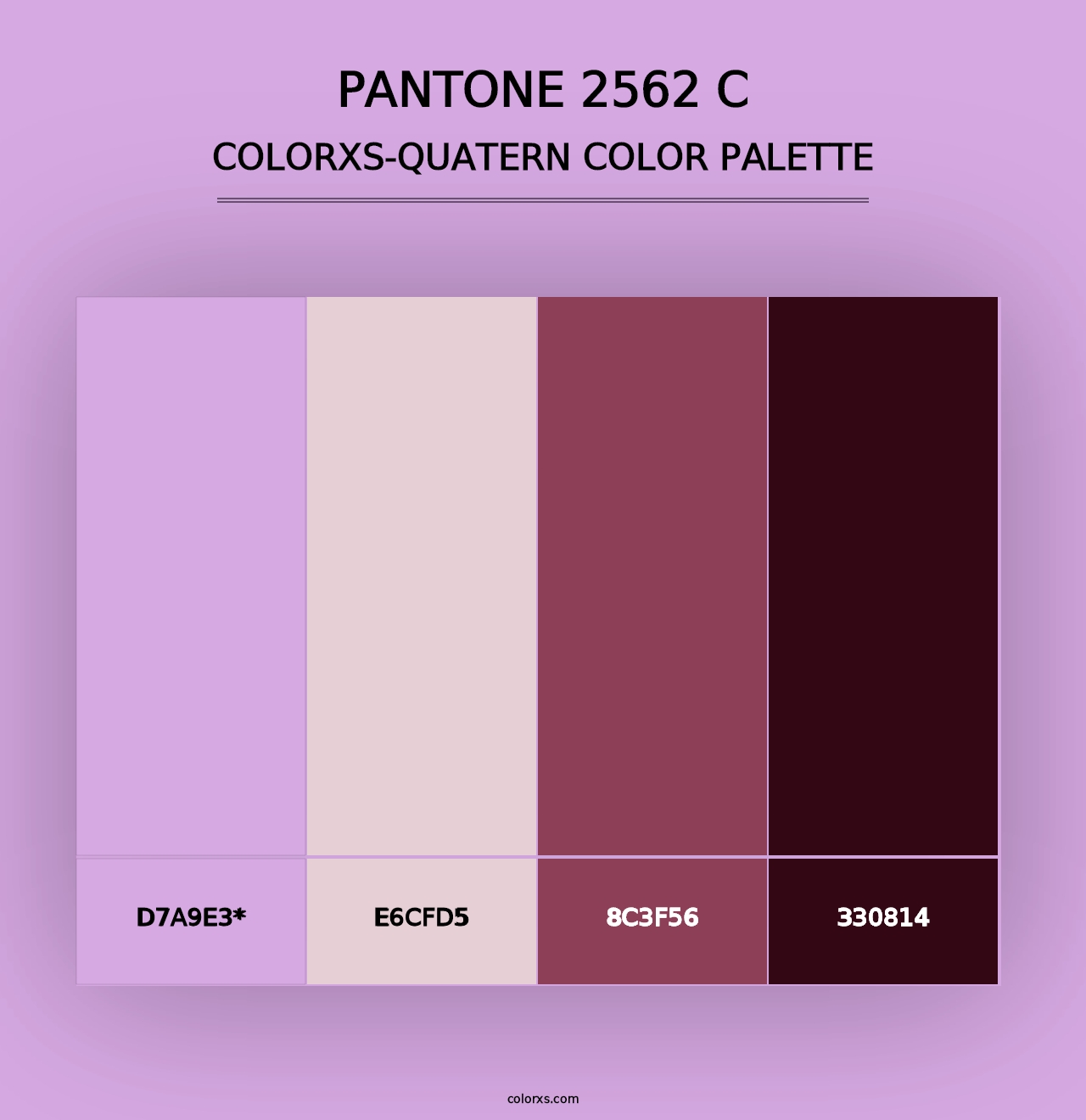 PANTONE 2562 C - Colorxs Quad Palette