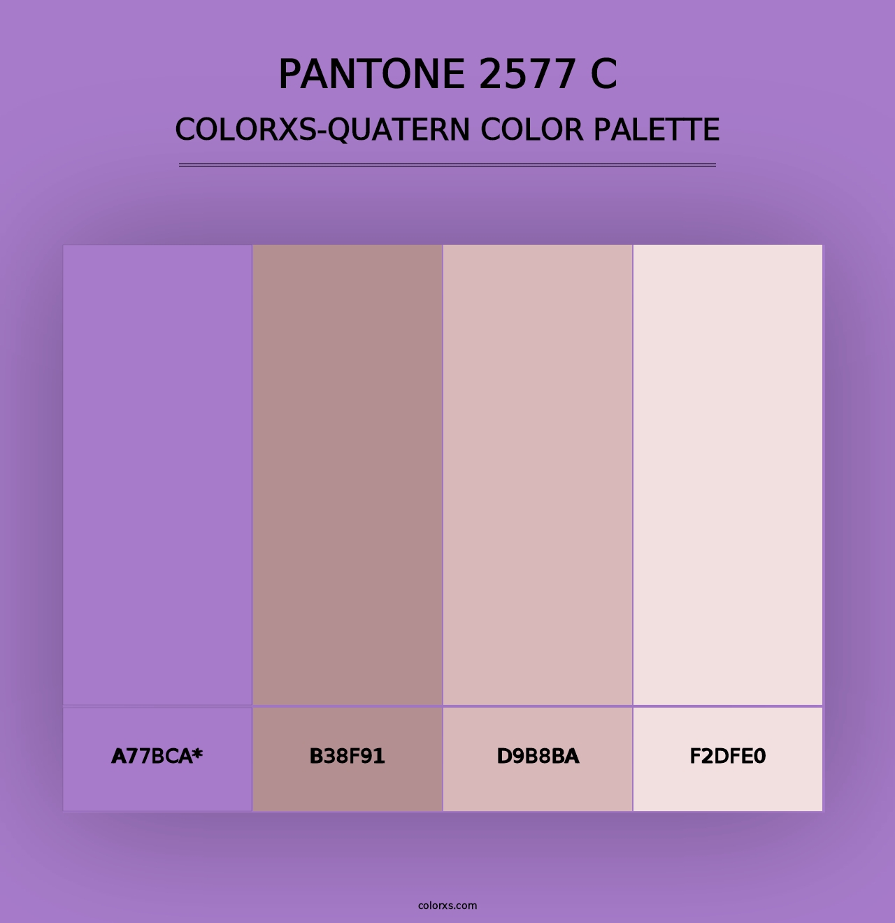 PANTONE 2577 C - Colorxs Quad Palette