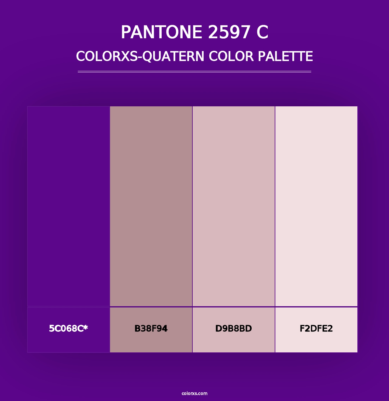 PANTONE 2597 C - Colorxs Quad Palette