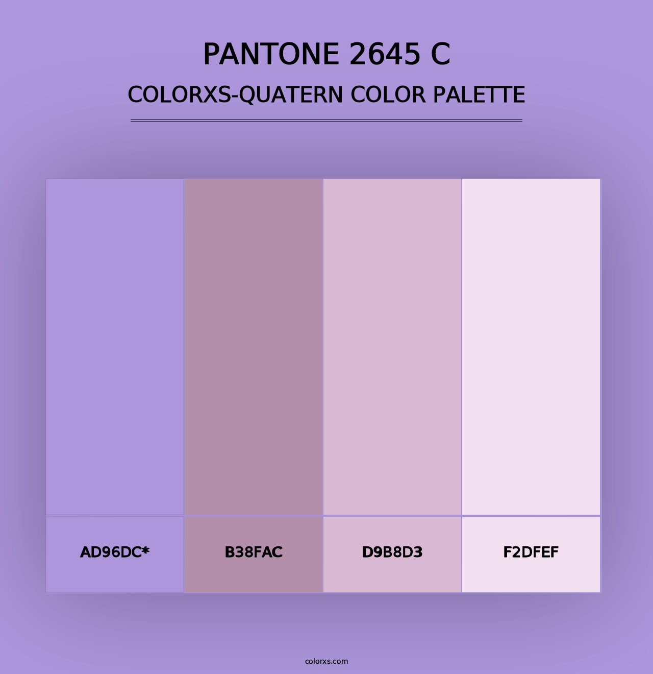 PANTONE 2645 C - Colorxs Quad Palette