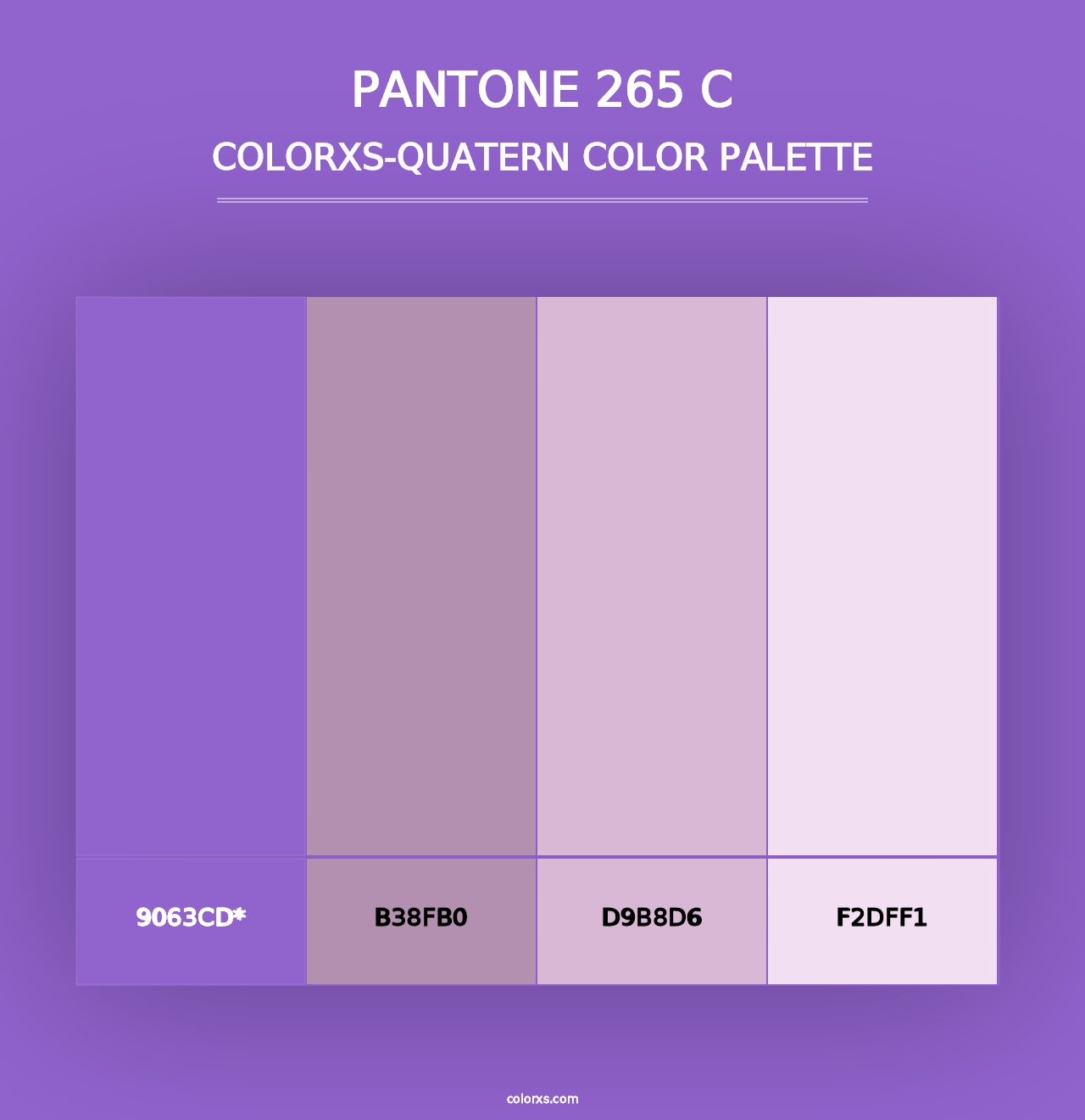 PANTONE 265 C - Colorxs Quad Palette