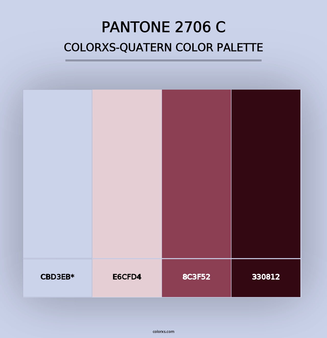 PANTONE 2706 C - Colorxs Quad Palette