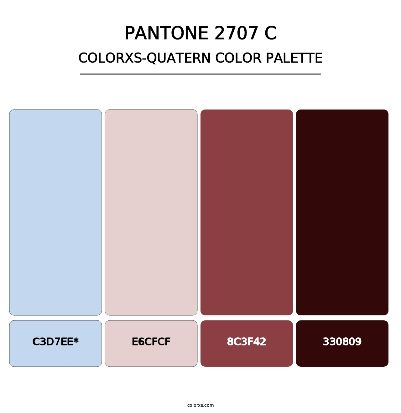 PANTONE 2707 C - Colorxs Quad Palette