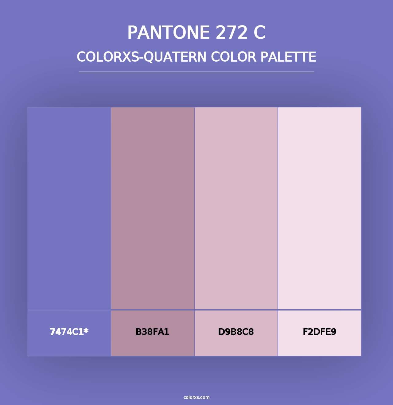 PANTONE 272 C - Colorxs Quad Palette