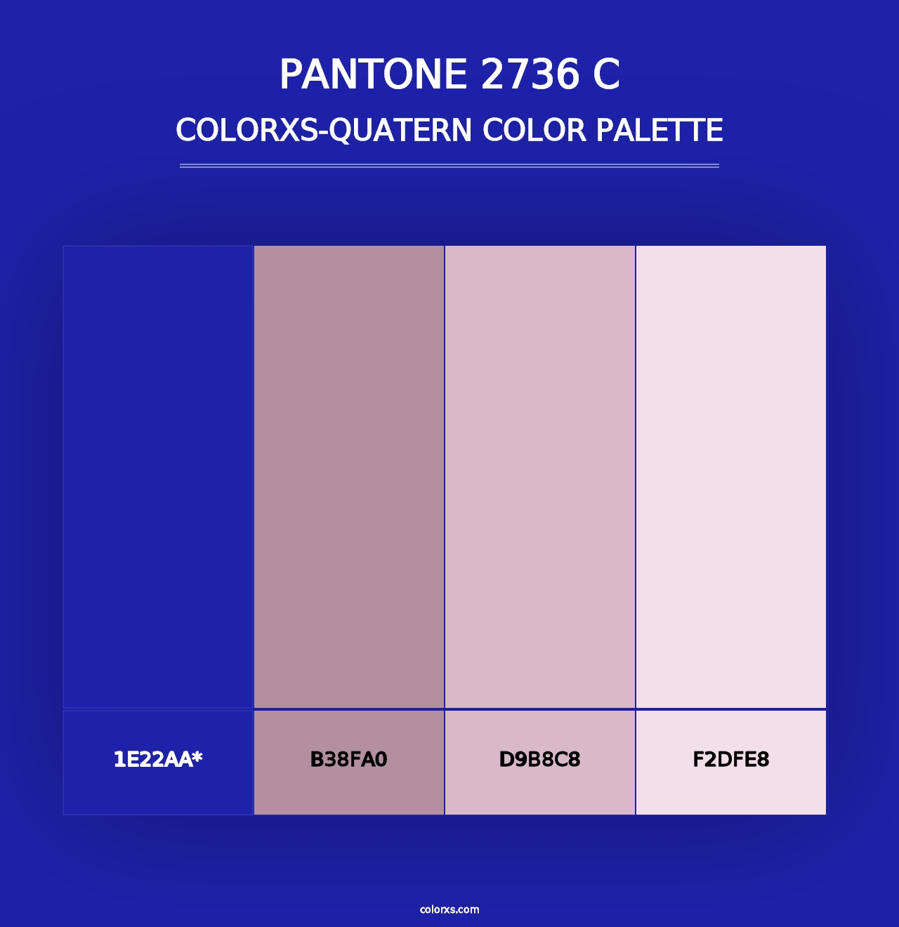 PANTONE 2736 C - Colorxs Quad Palette