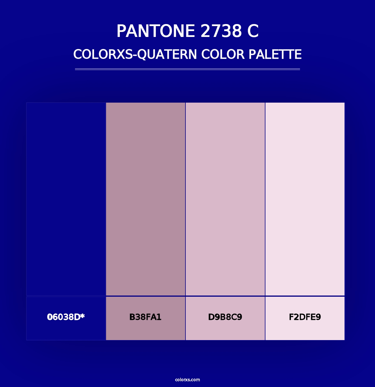 PANTONE 2738 C - Colorxs Quad Palette