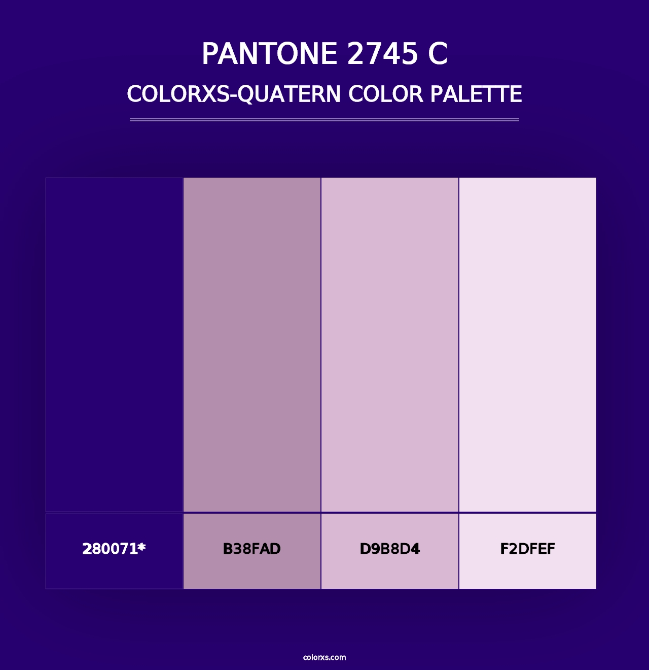 PANTONE 2745 C - Colorxs Quad Palette