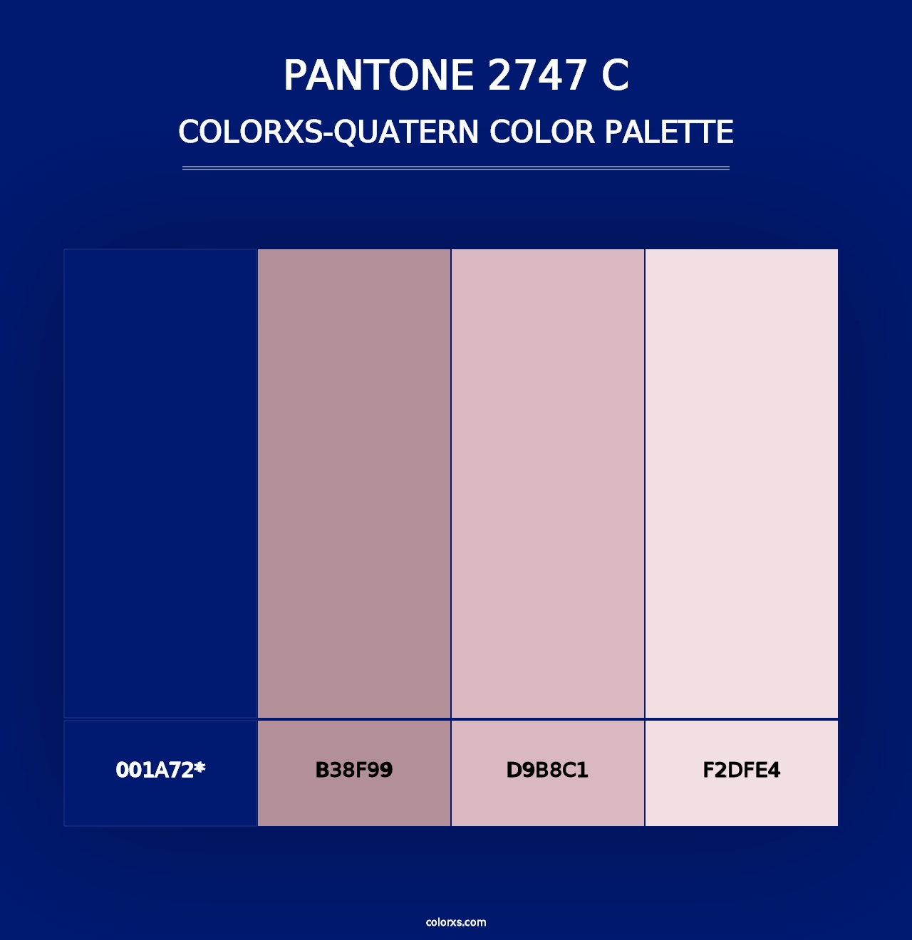 PANTONE 2747 C - Colorxs Quad Palette