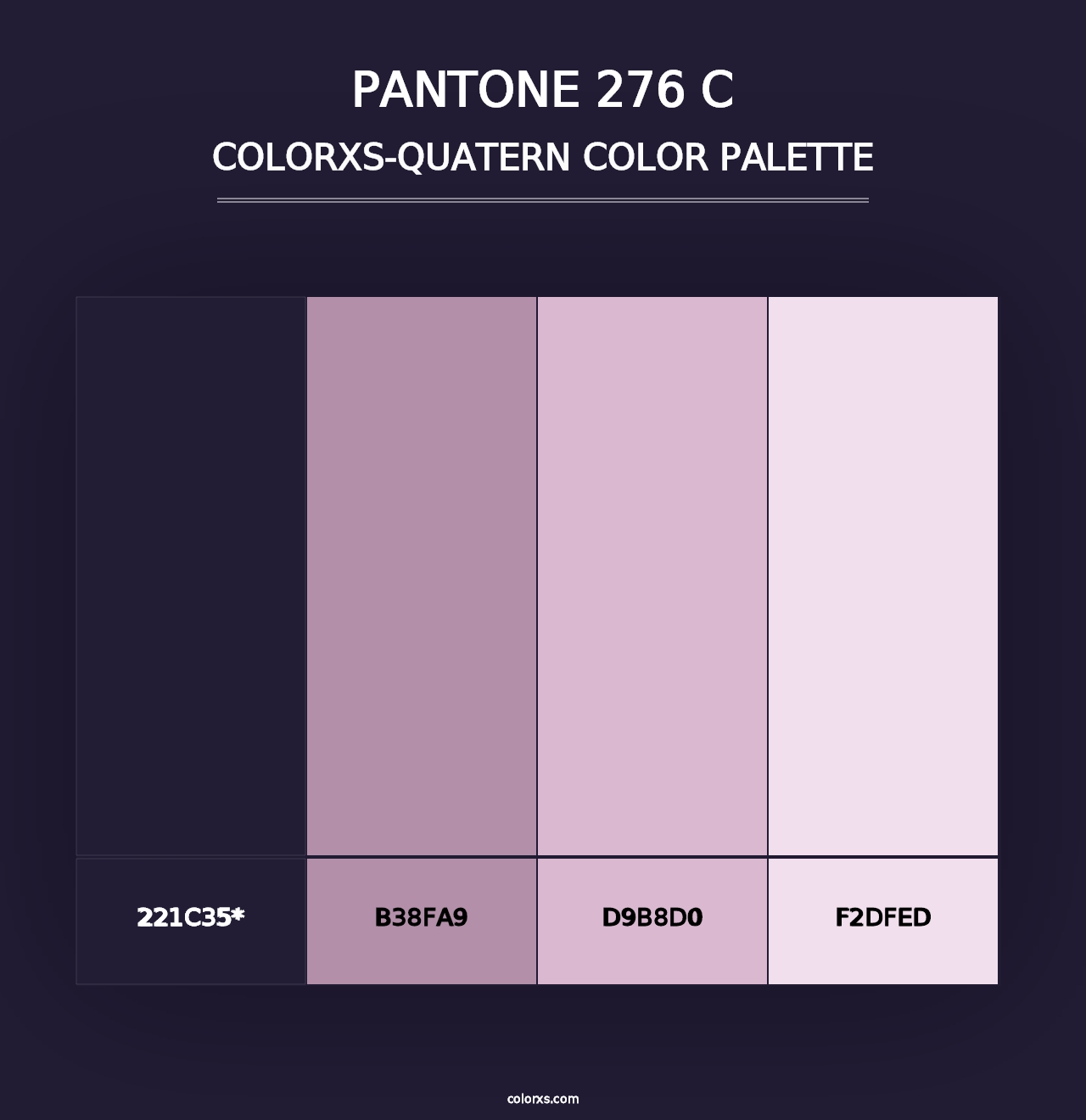 PANTONE 276 C - Colorxs Quad Palette